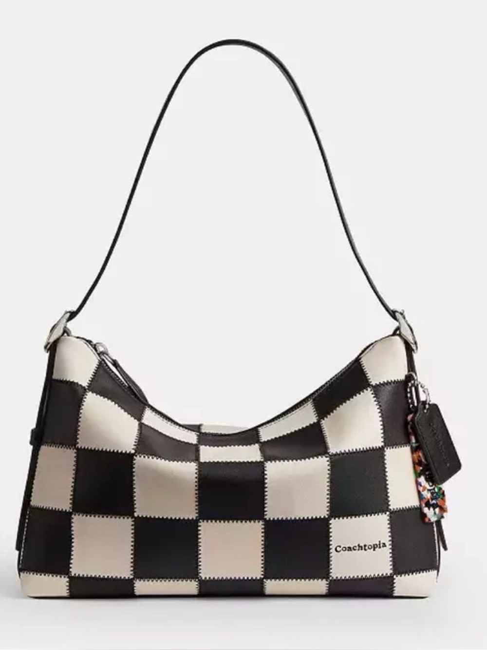 COACH Alter/Ego Slouchy Shoulder Bag, BLACK/ CHALK - Picture 11 of 13